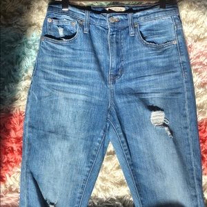 Madewell high rise slim boy jean